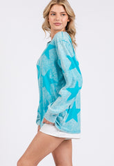 SAGE + FIG Mineral Wash Star Pattern T-Shirt OutfitFlow